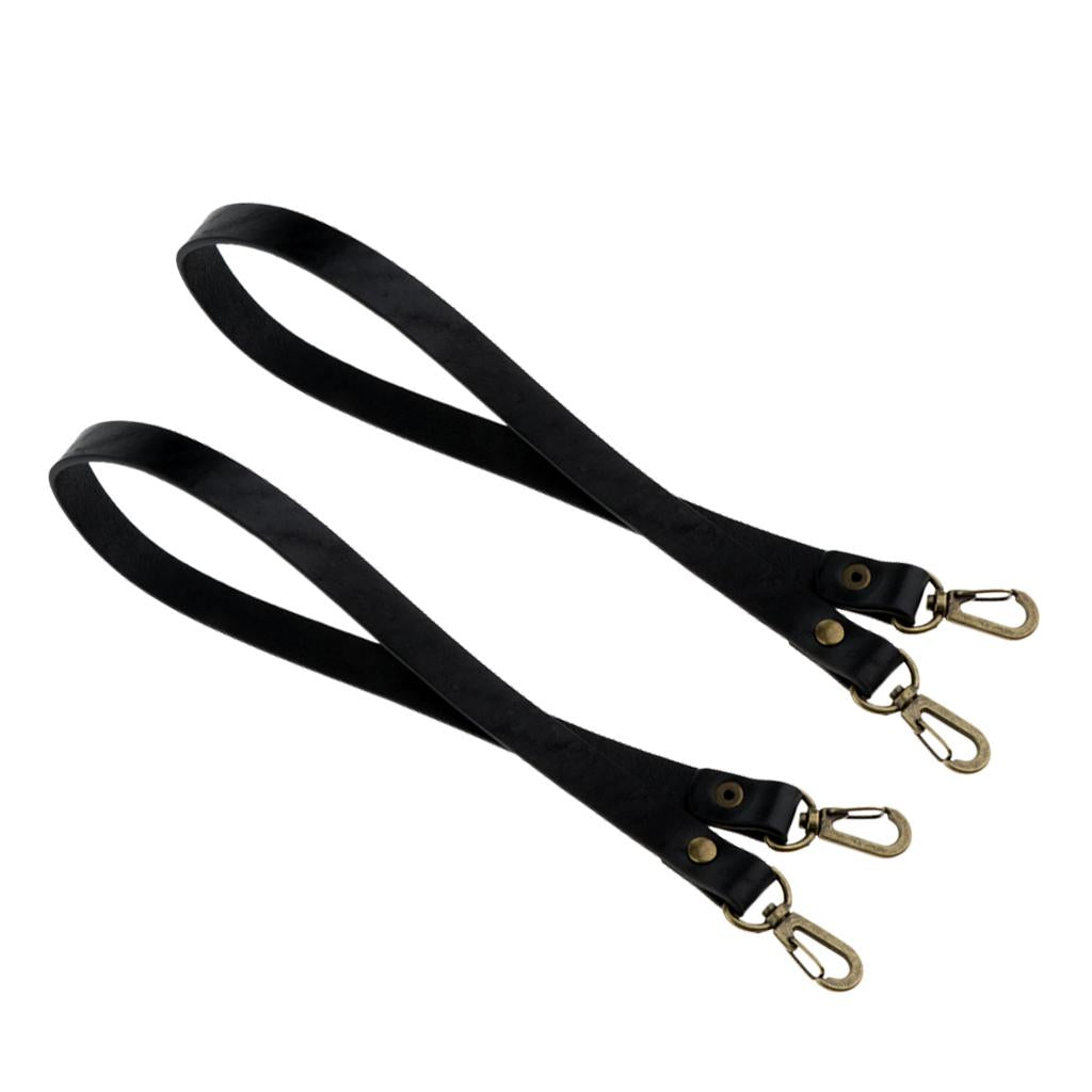 2pcs Genuine Leather Handbag Bag Strap Replacement Bag Handle Holder 50cm