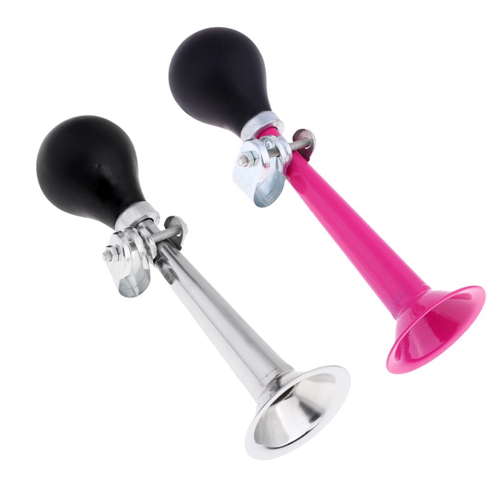 2Pcs Bike Cycling Air Horn Hooter Bell Straight Horn Squeeze Rubber Bulb