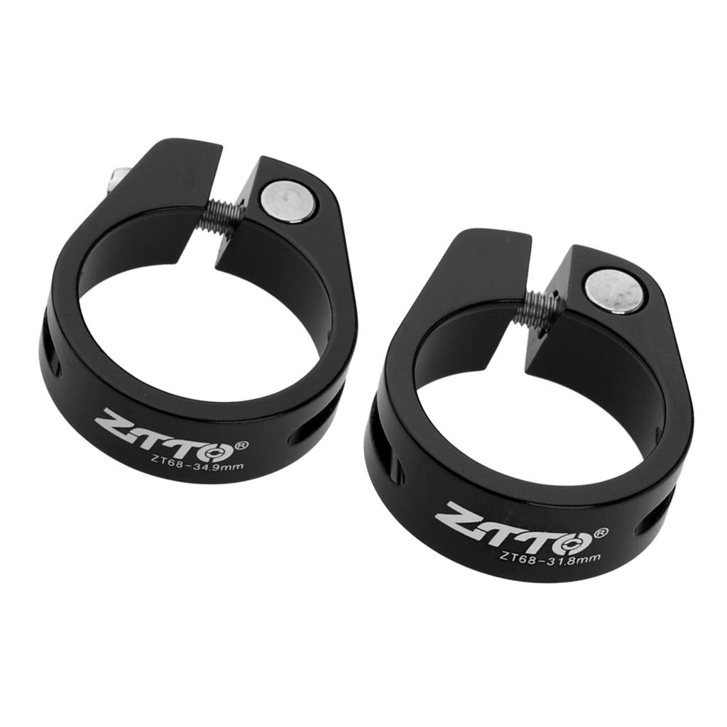 2Pc Bike Seat Post Clamp Ultralight Quick Release Lock Bicycle Seatpost Clip