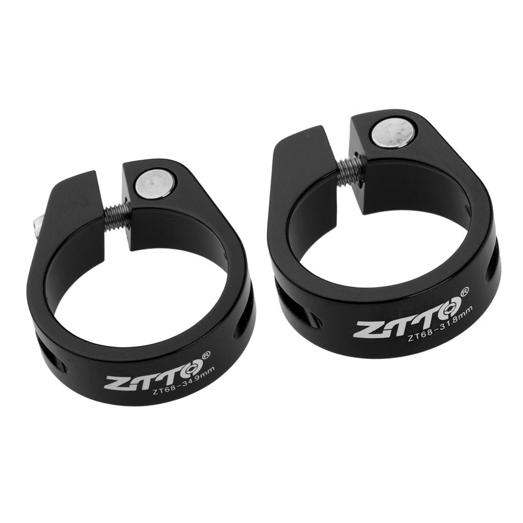 2Pc Bike Seat Post Clamp Ultralight Quick Release Lock Bicycle Seatpost Clip