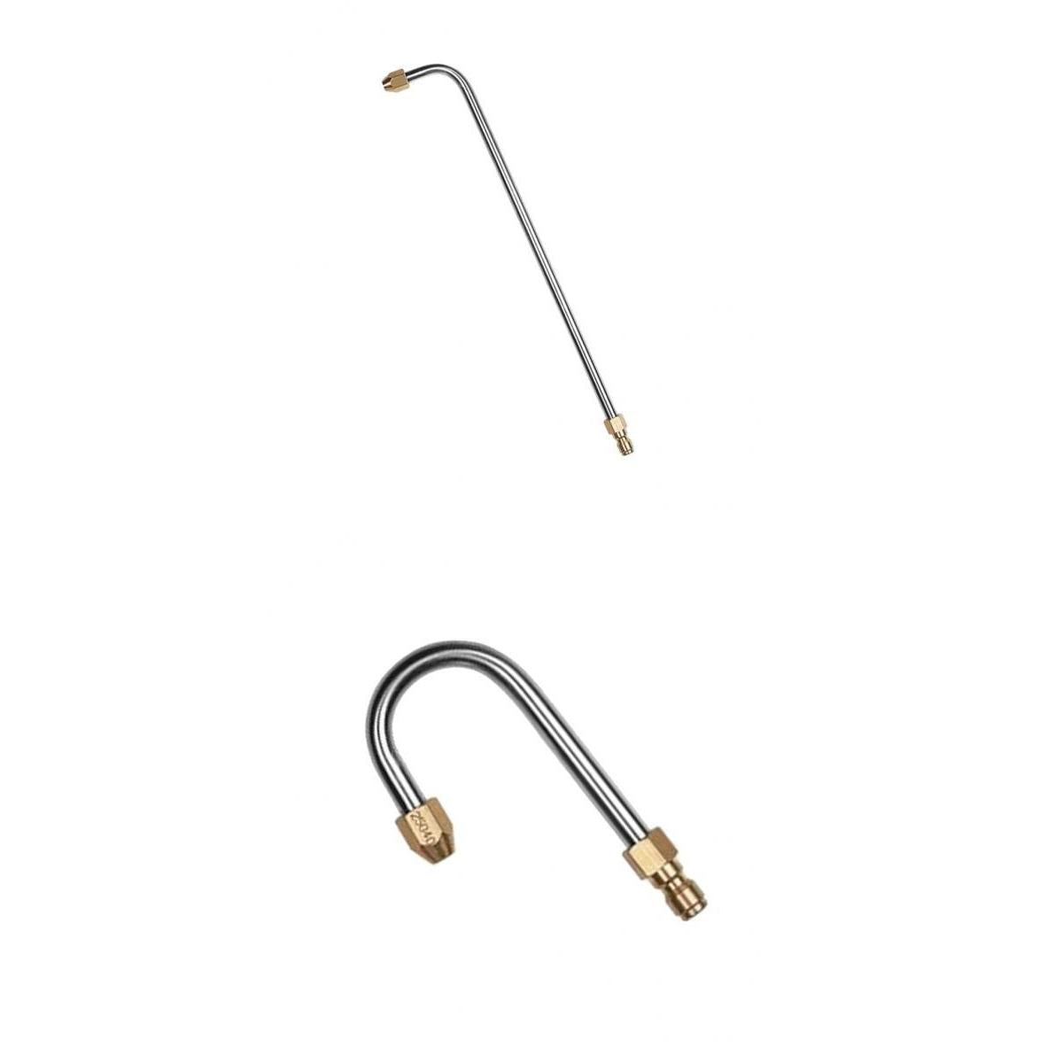 2pcs Water Washer Lance Spray Wand 1/4'' Quick Release 90 Degree & U Shape