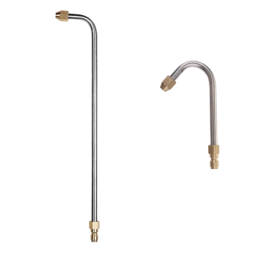 2pcs Water Washer Lance Spray Wand 1/4'' Quick Release 90 Degree & U Shape