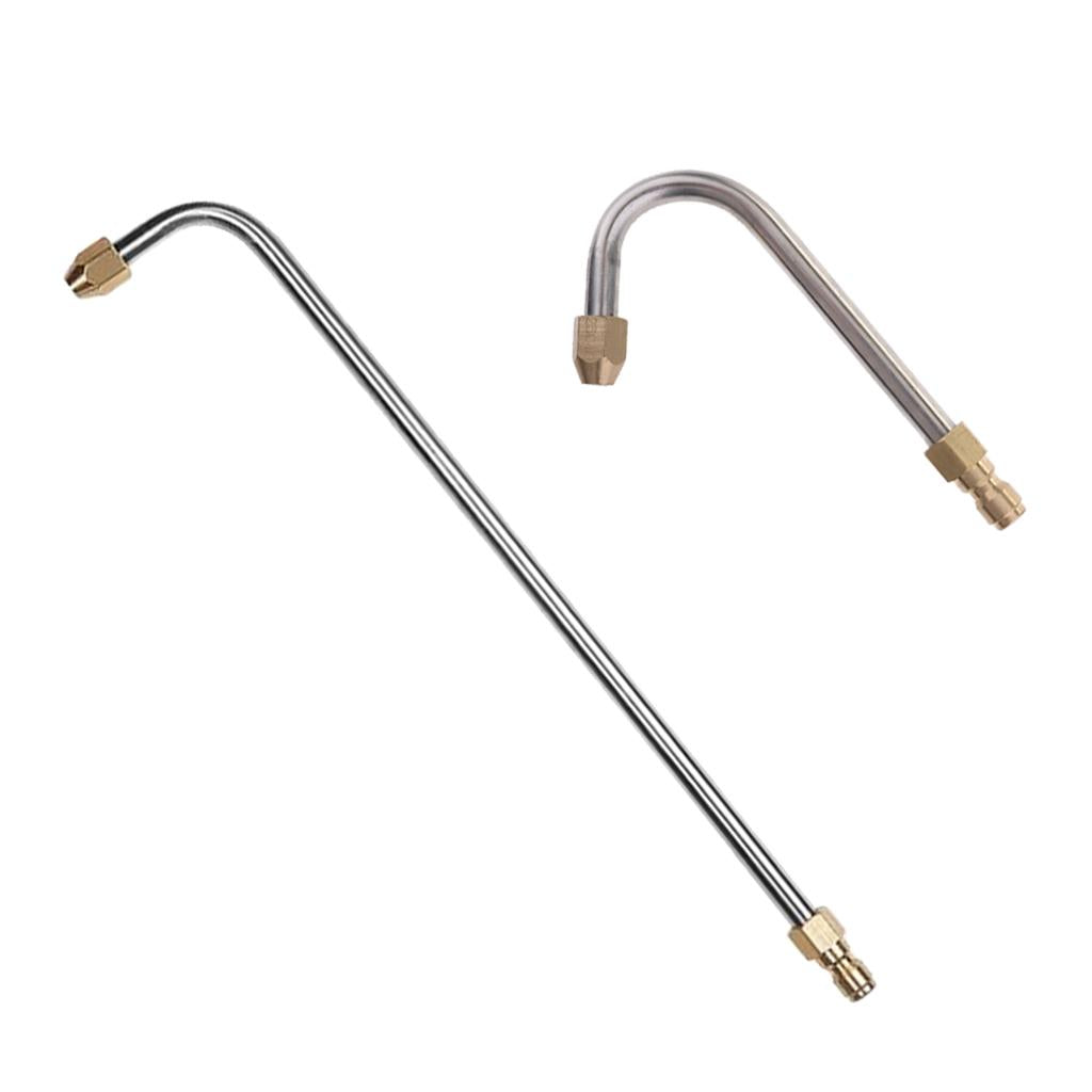 2pcs Water Washer Lance Spray Wand 1/4'' Quick Release 90 Degree & U Shape