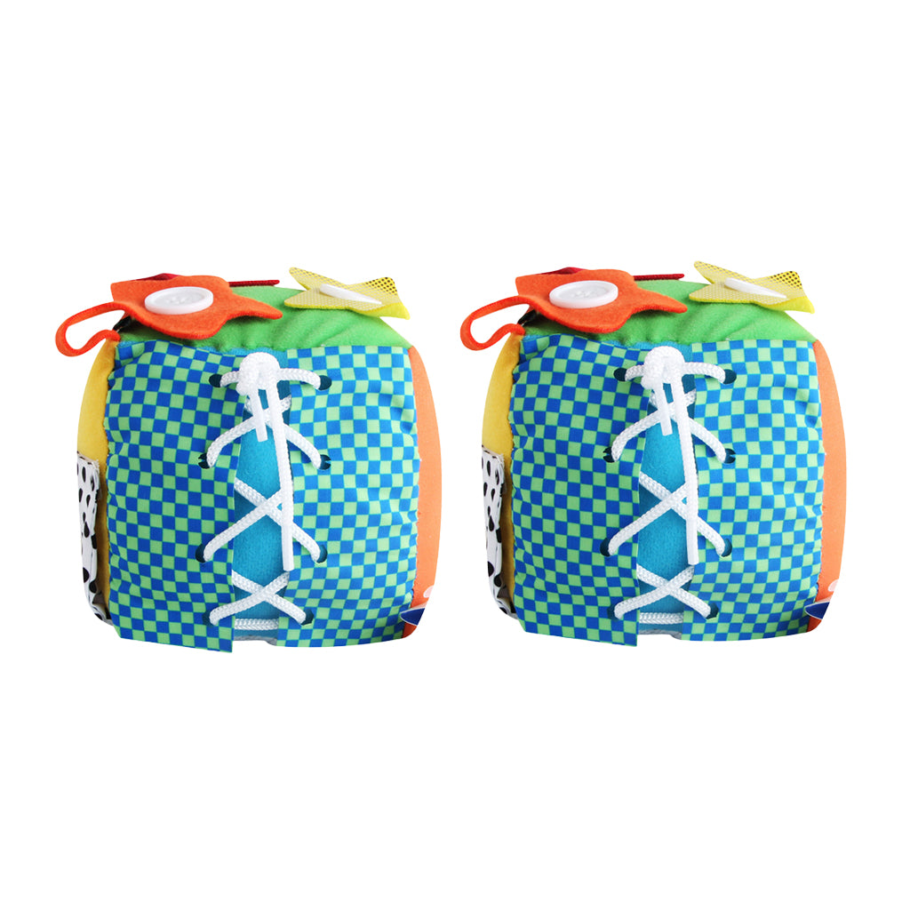 2X 6in1 Basic Life Skill Educational Toy Learn to Zip Button Snap Buckle Tie