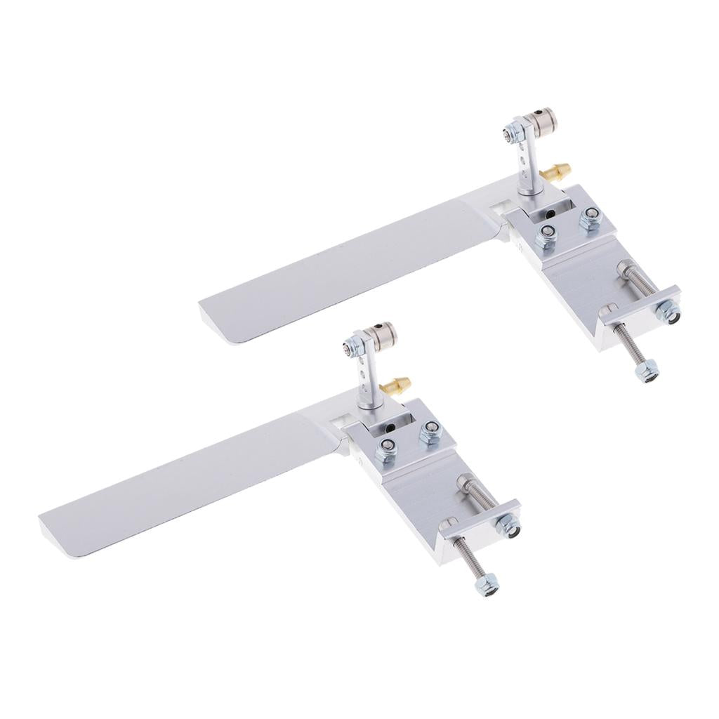 2pcs Aluminum Alloy 95mm RC Boat Rudder Water Pickup Absorbing Steering