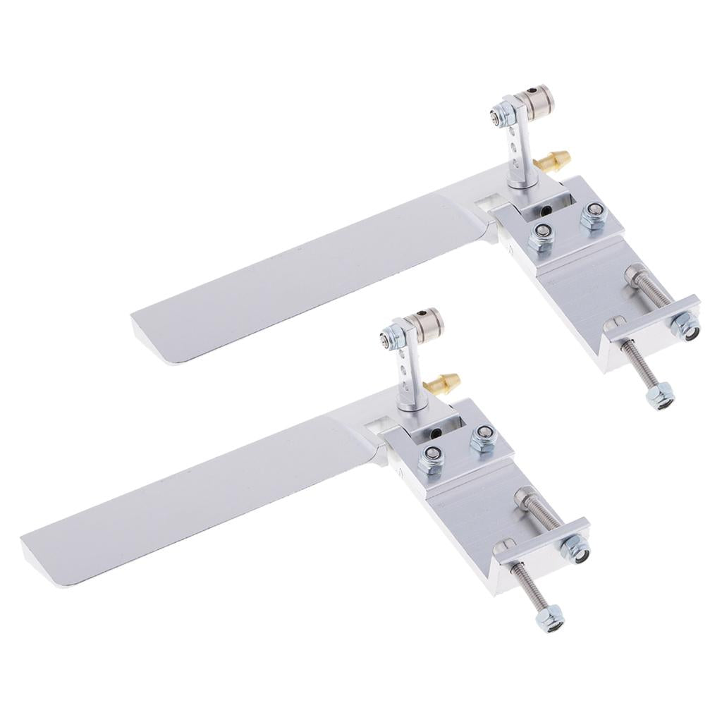 2pcs Aluminum Alloy 95mm RC Boat Rudder Water Pickup Absorbing Steering