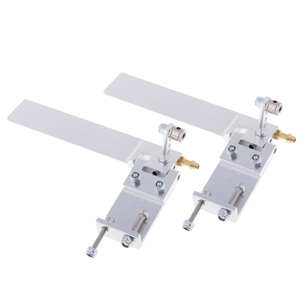2pcs Aluminum Alloy 95mm RC Boat Rudder Water Pickup Absorbing Steering