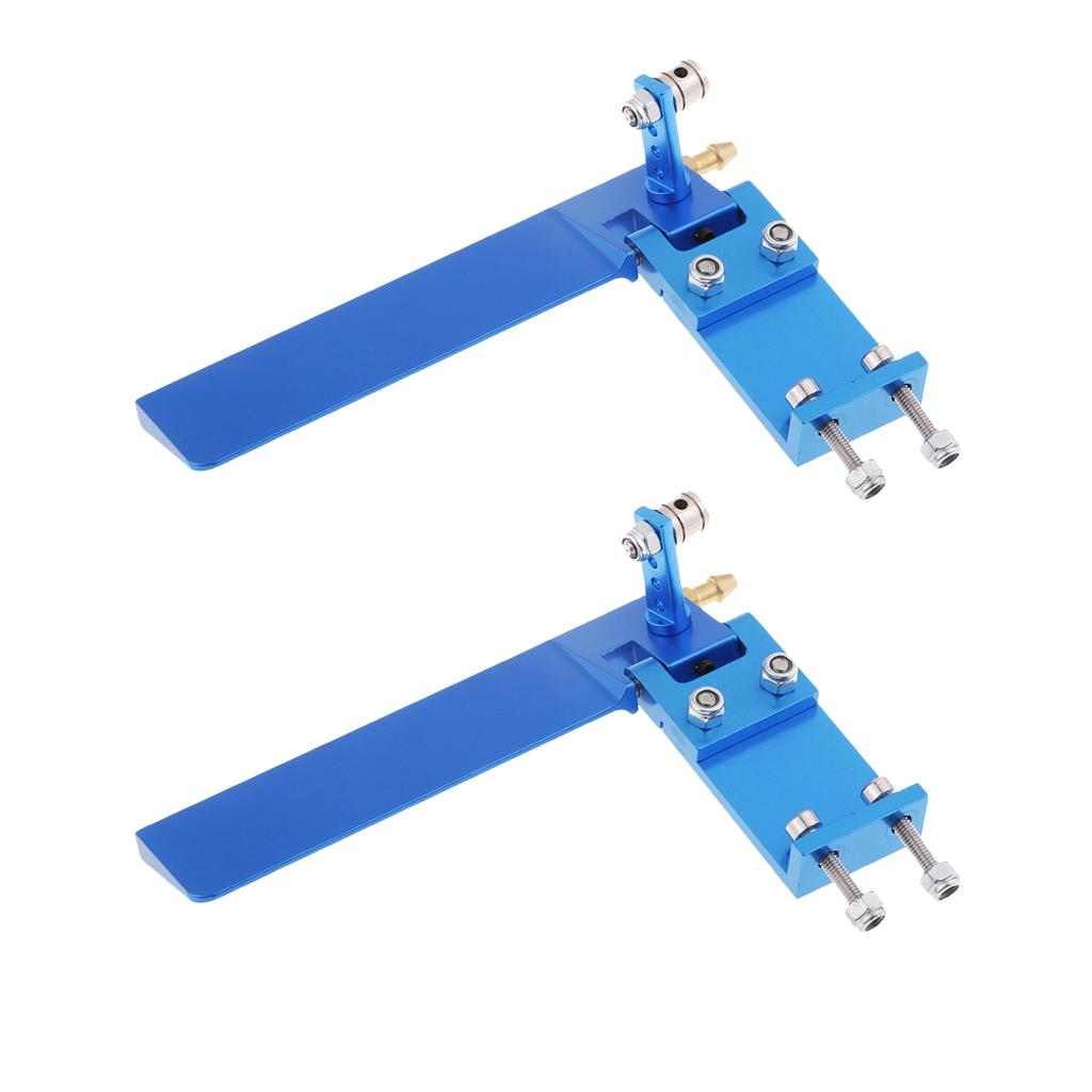 2pcs Aluminum Alloy 95mm RC Boat Rudder Water Pickup Absorbing Steering Blue
