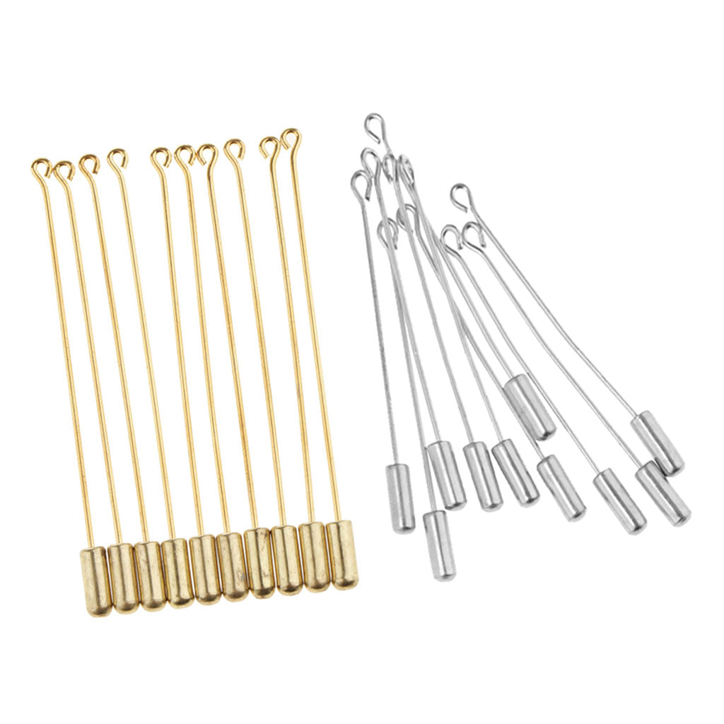 20Piece Long Needle Plug Lapel Stick Hat Scarf Brooch Boutonniere Pins Craft