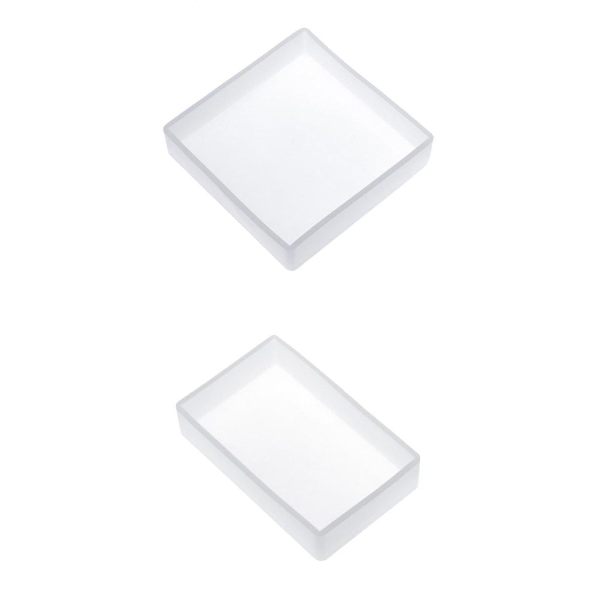 2Pcs DIY Cube Cuboid Resin Blocks Ornament Mold Jewelry Making Mould Tool
