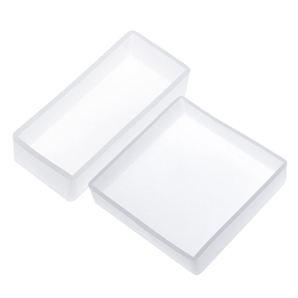 2X DIY Cube Cuboid Resin Blocks Ornament Mold Jewelry Making Mould Tool