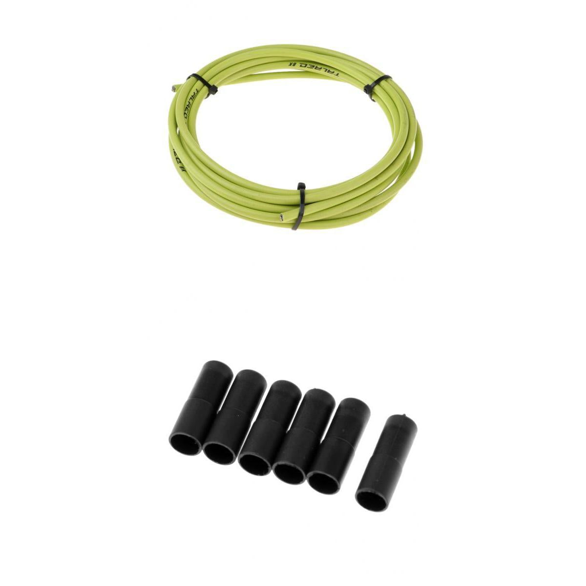 Bicycle Brake Cable Line Housing Tube Pipe Wire Cover with 6 End Cap Green
