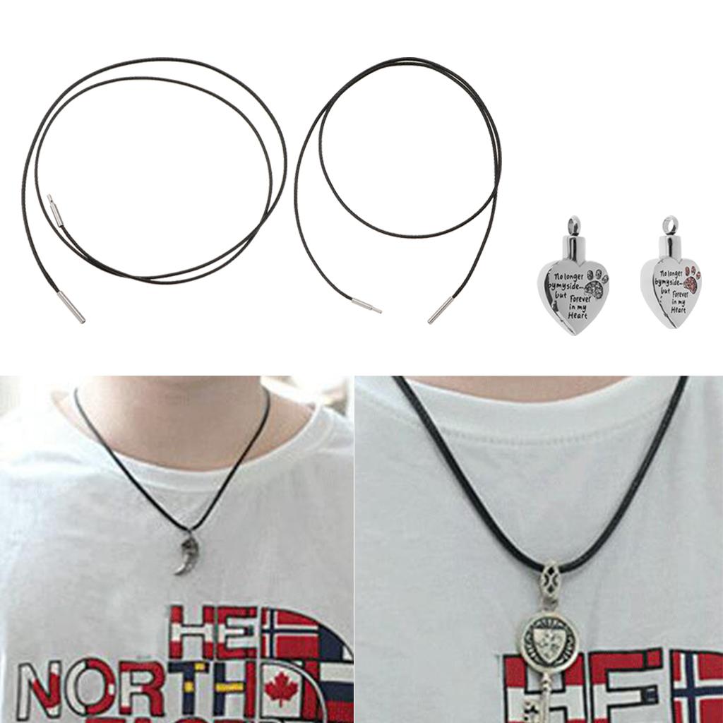 4 Pieces Stainless Steel Heart Ash Urn Pendant Memorial Cremation Wax Cord