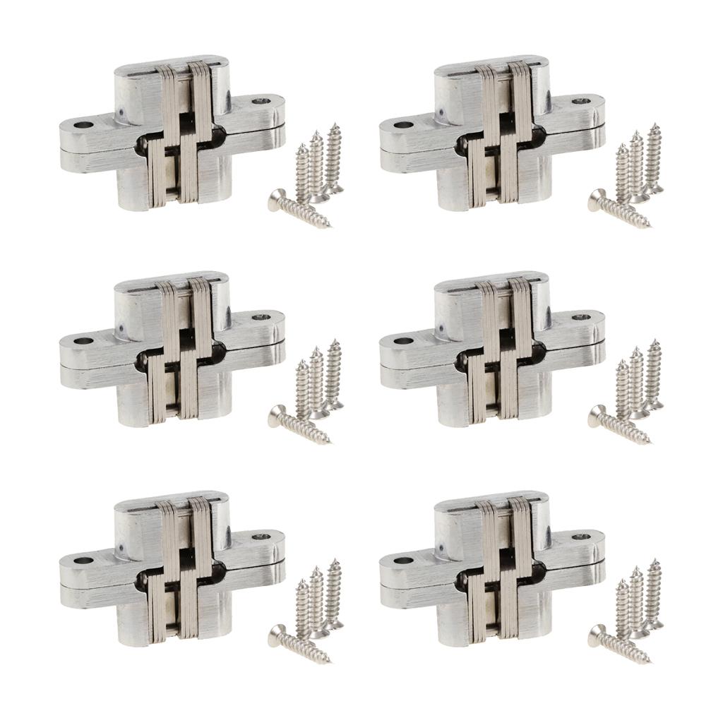 6 Heavy Duty Cross Hinge Invisible Folding Door Worktop Furniture Hinges