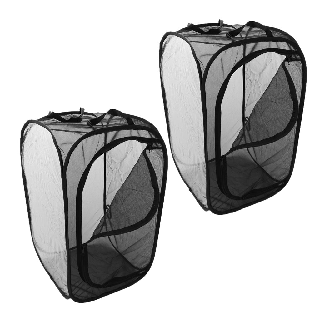 2 Pcs Foldable Insect and Butterfly Habitat House Terrarium Breeding Cage