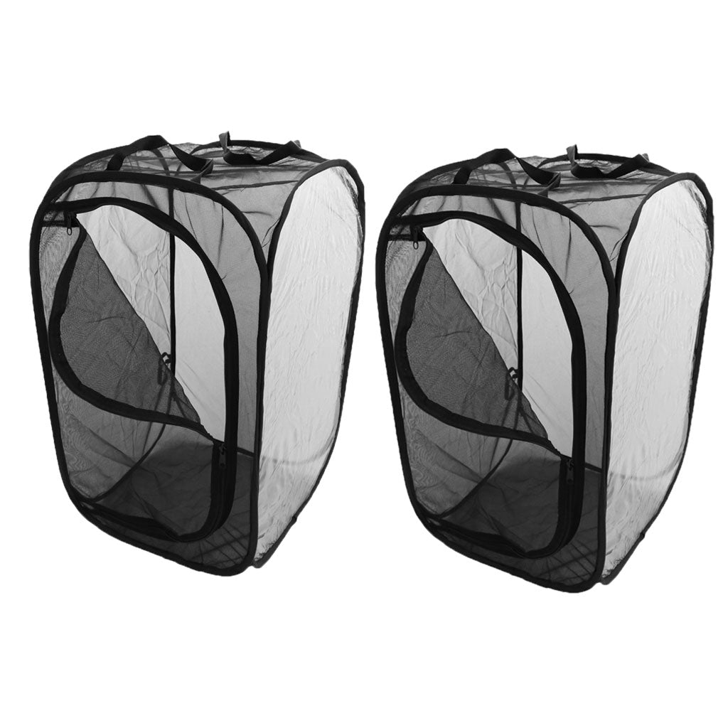 2 Pcs Foldable Insect and Butterfly Habitat House Terrarium Breeding Cage