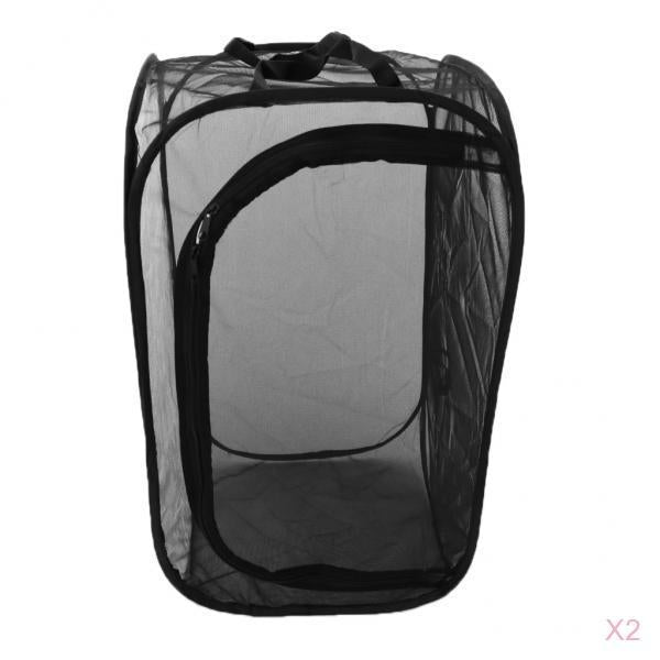 2 Pcs Foldable Insect and Butterfly Habitat House Terrarium Breeding Cage