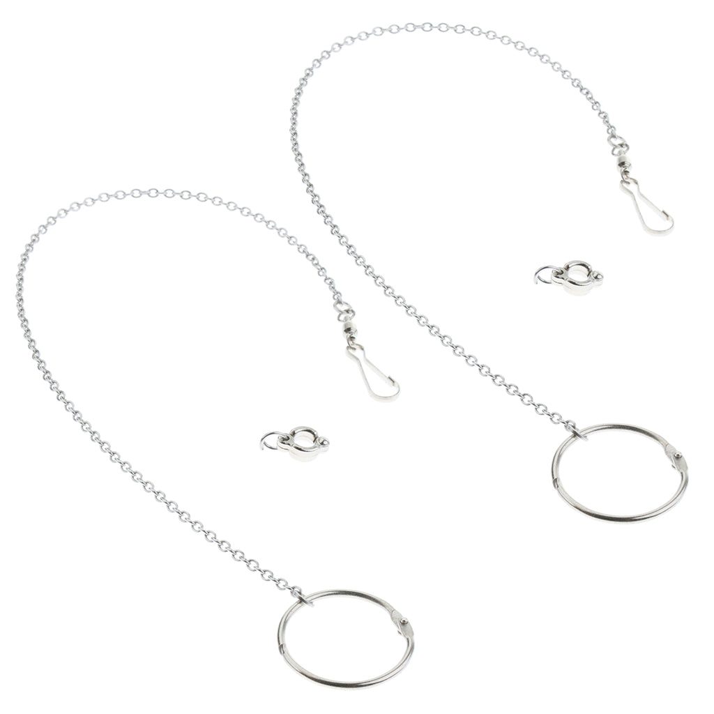 2 Pcs Parrot Stainless Steel Eight-ring Anklet Bird Cockatiel Foot Chain 6