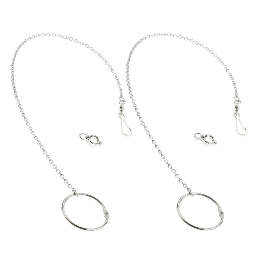 2 Pcs Parrot Stainless Steel Eight-ring Anklet Bird Cockatiel Foot Chain 6