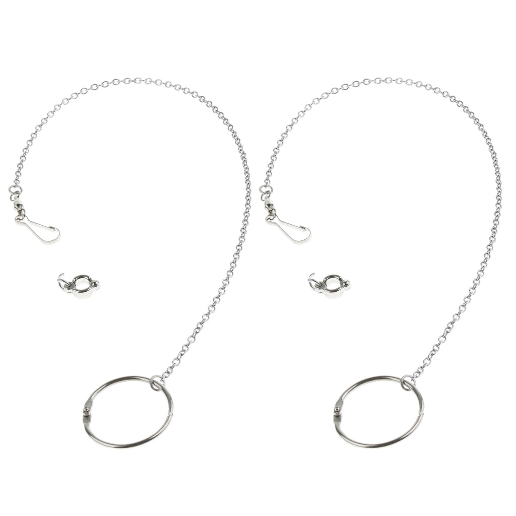2 Pcs Parrot Stainless Steel Eight-ring Anklet Bird Cockatiel Foot Chain 6