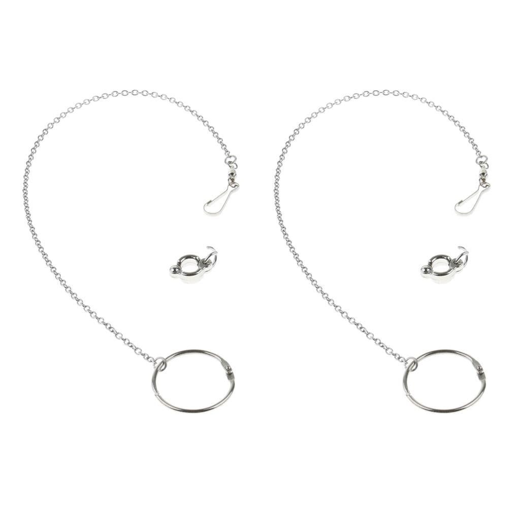 2 Pcs Parrot Stainless Steel Eight-ring Anklet Pet Bird Cockatiel Foot Chain