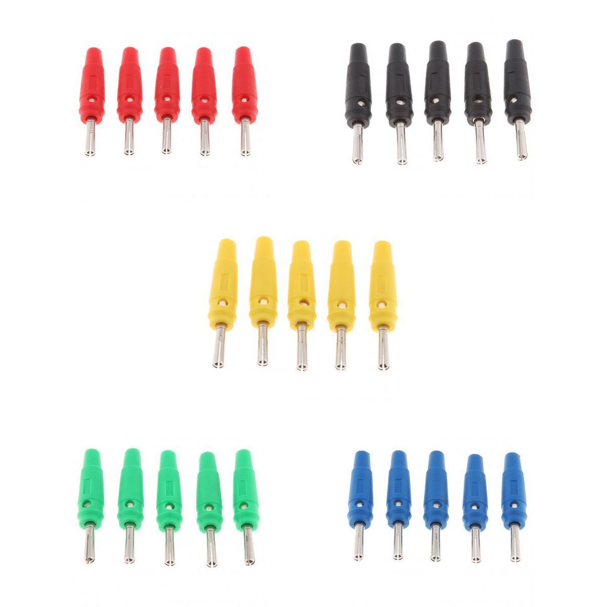 25Pieces 4mm Wire Audio Speaker Cable Banana Plug Connectors Adapter