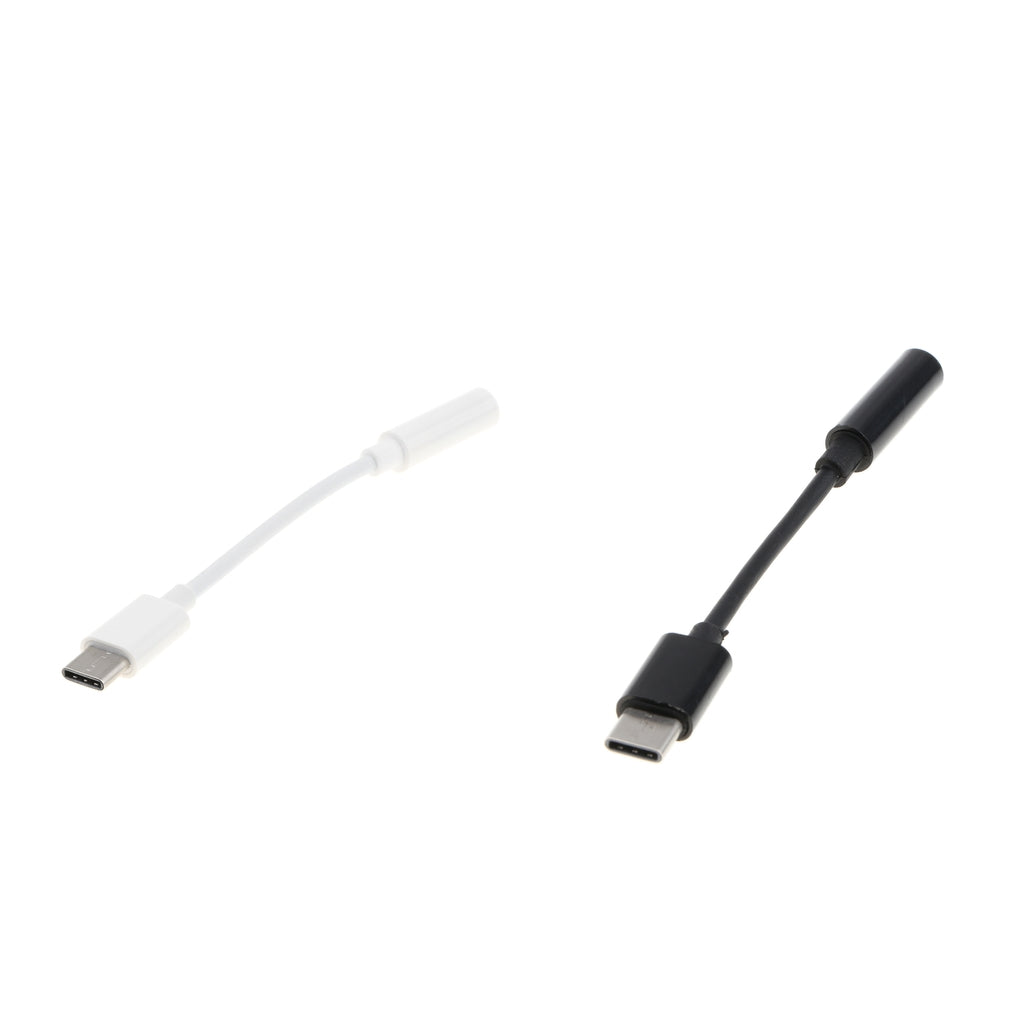 2 Piece Type c To 3.5mm Audio Cable Adapter Aux Headphone Jack For Samsung