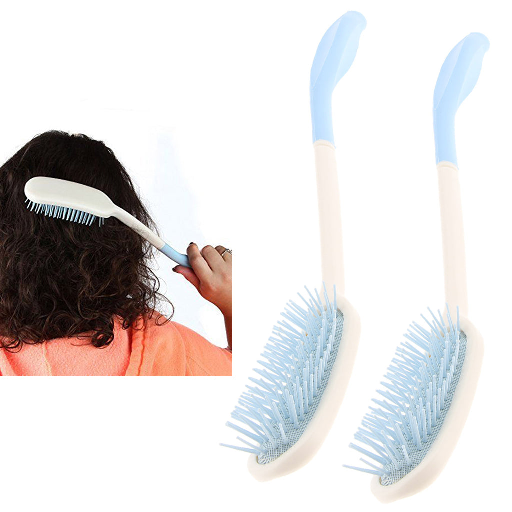 2 Pieces Long Reach Hairbrush For Elder Arthritis Styling Scalp Massage
