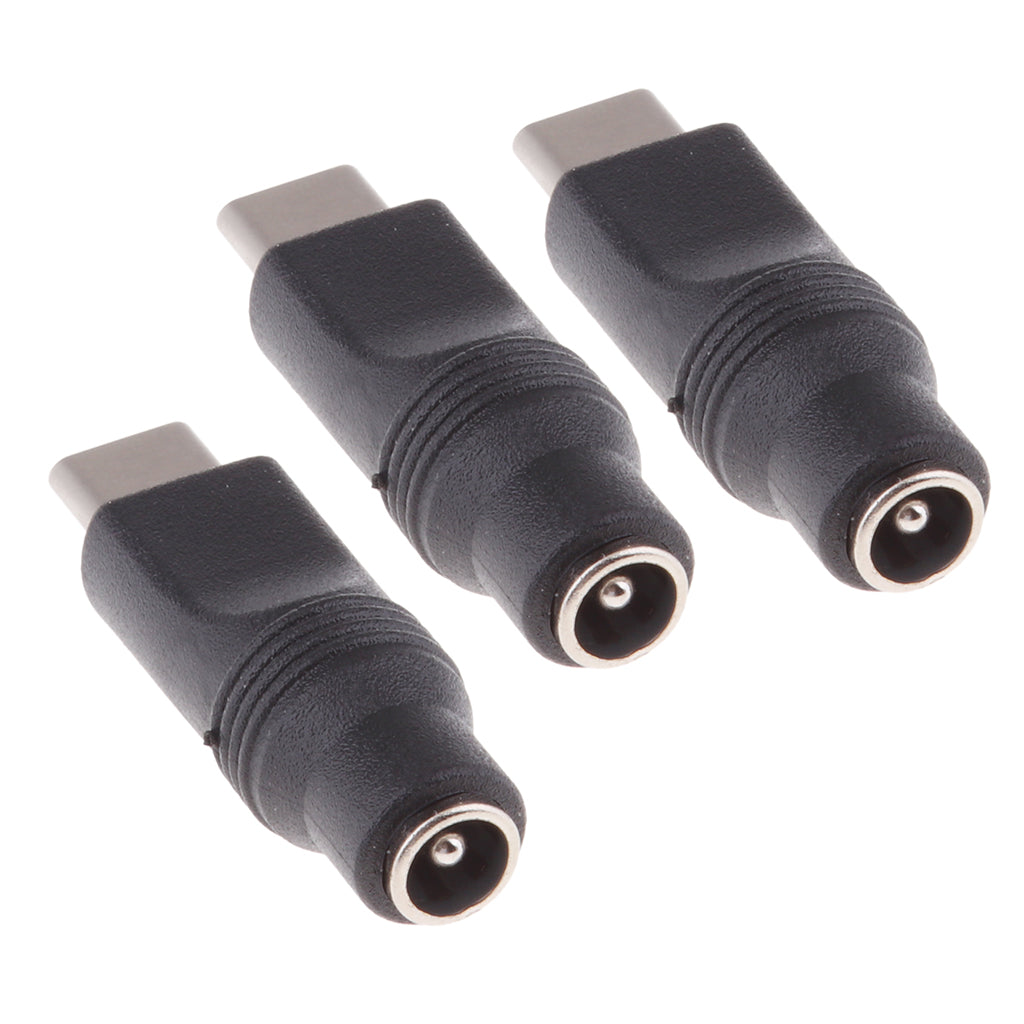 3x Type-C Male to 5.5x2.1mm Female Converter for Laptop PC