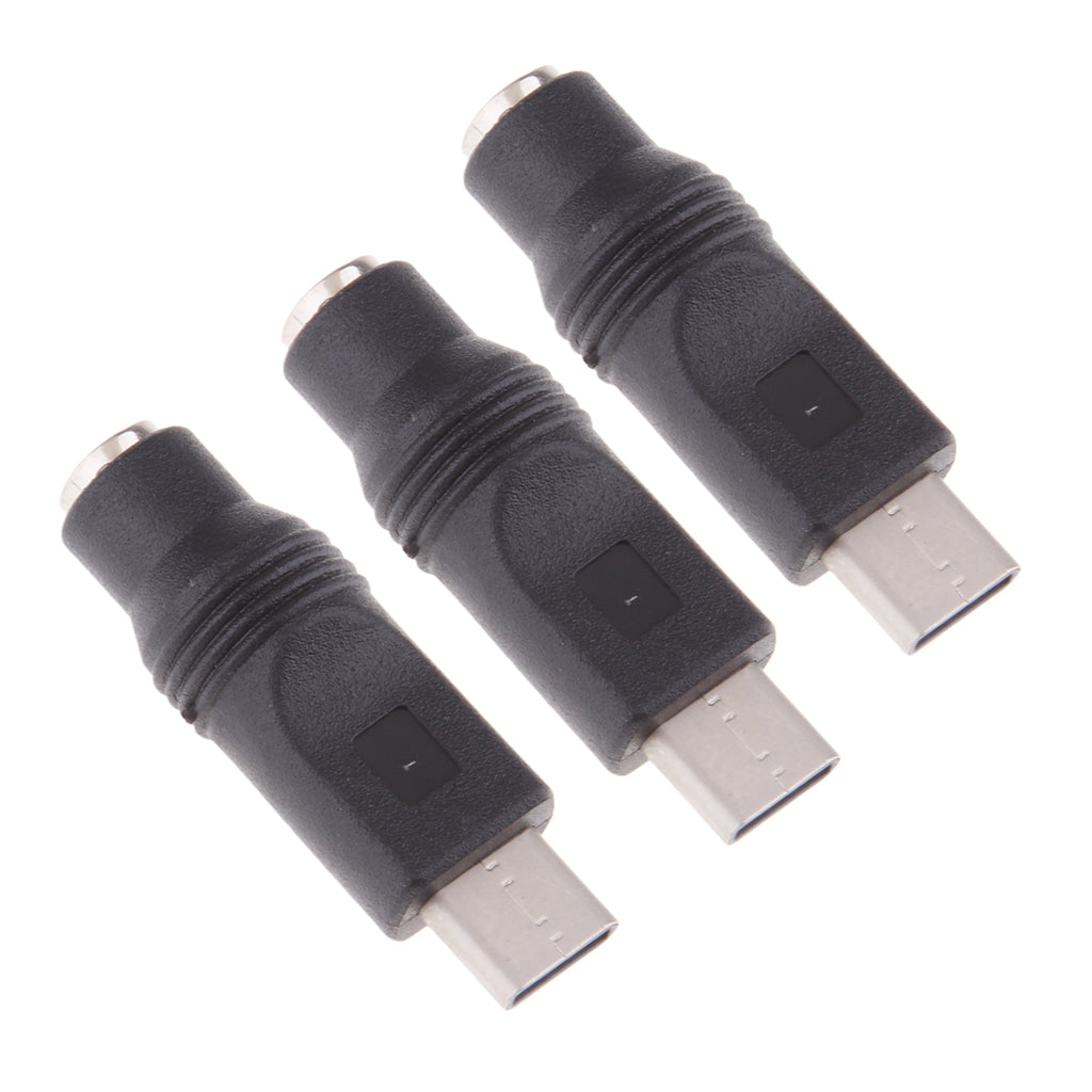 3x Type-C Male to 5.5x2.1mm Female Converter for Laptop PC