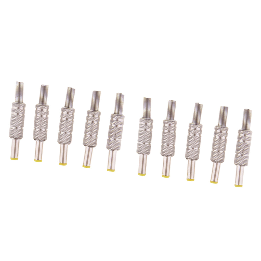 10Pieces 5.5x2.1mm Male Barrel DC Power Plug Socket Jack Connector