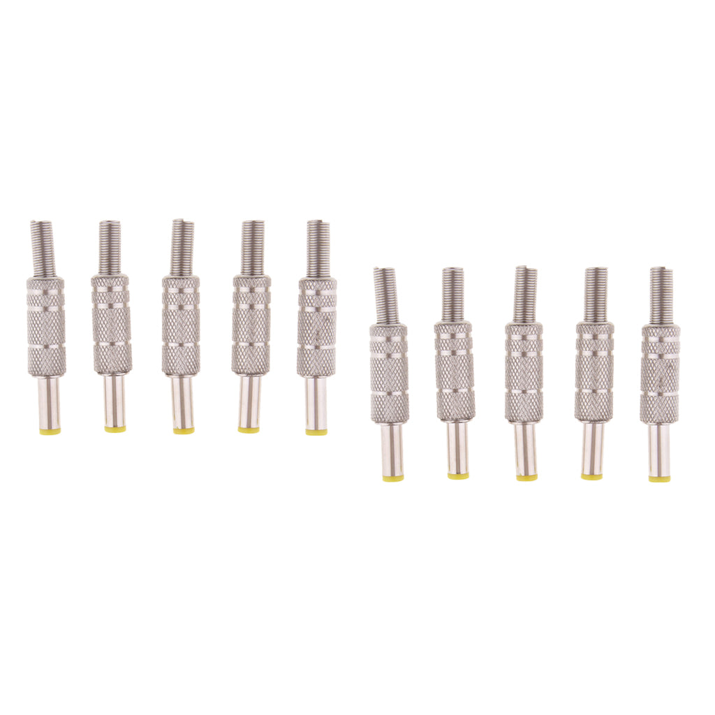 10Pieces 5.5x2.1mm Male Barrel DC Power Plug Socket Jack Connector