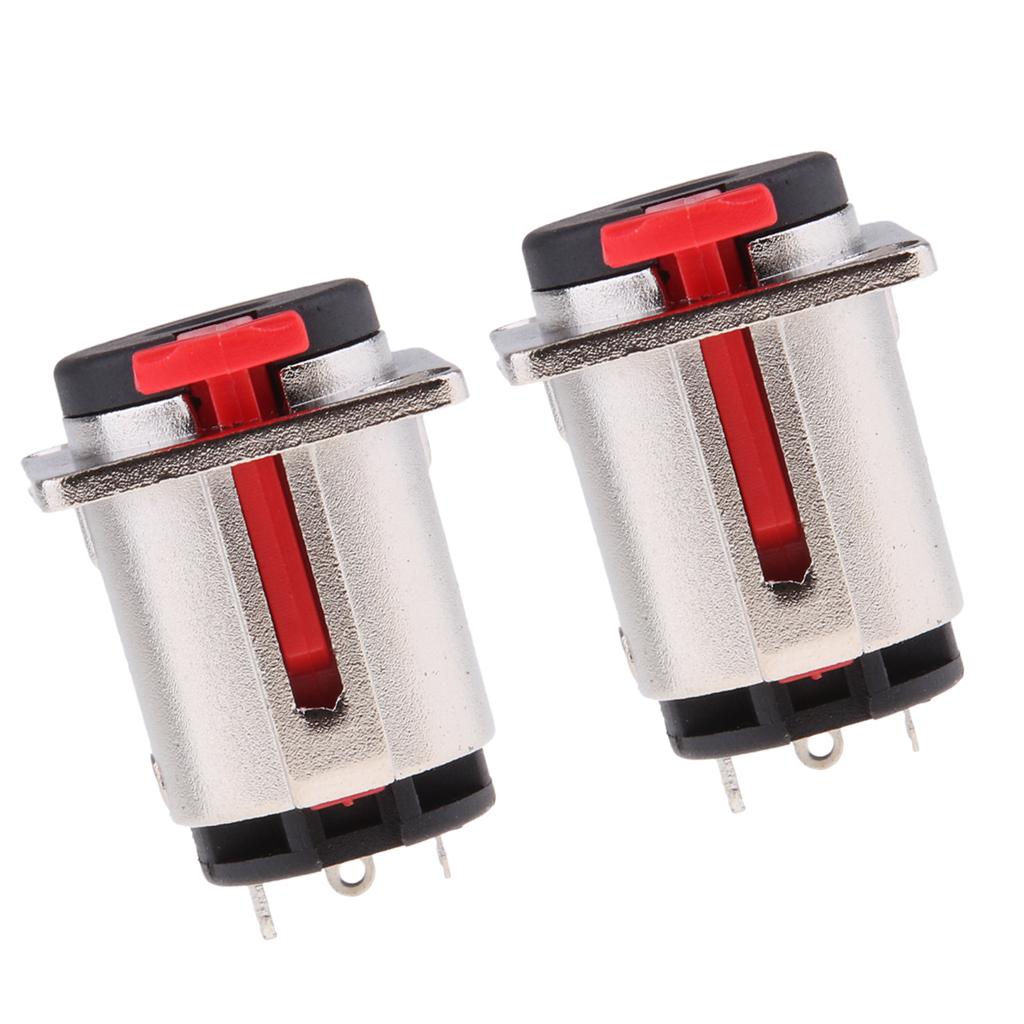 2 Pieces 6.35mm Female TRS 1/4 Socket Jack Panel Mount Mic Audio Connector"