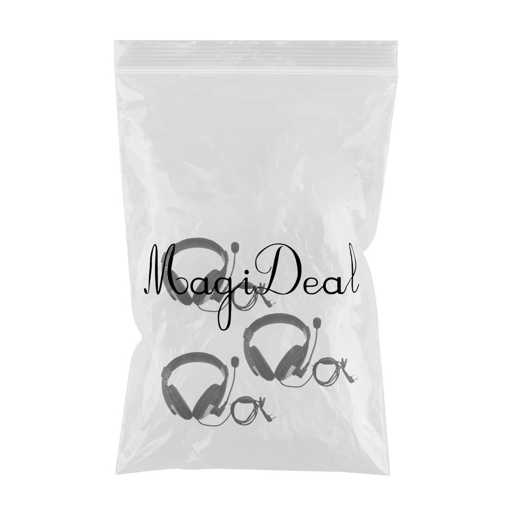 2 Pin Noise Cancelling Overhead Earpiece Headset w/ Mic for Two Way Radio