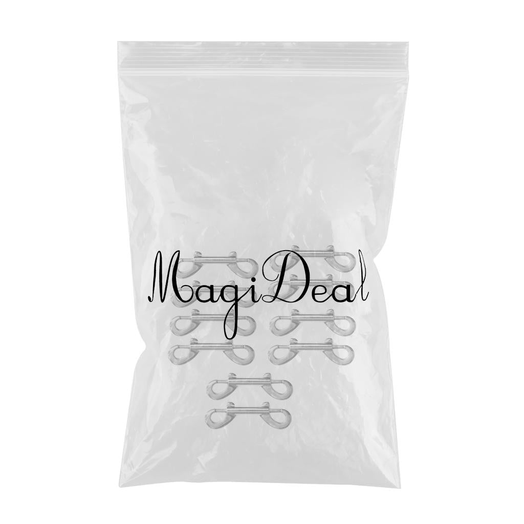 10pcs Double Ended Snap Hook Metal Snaps Hooks Clip Snap Key Holder Security