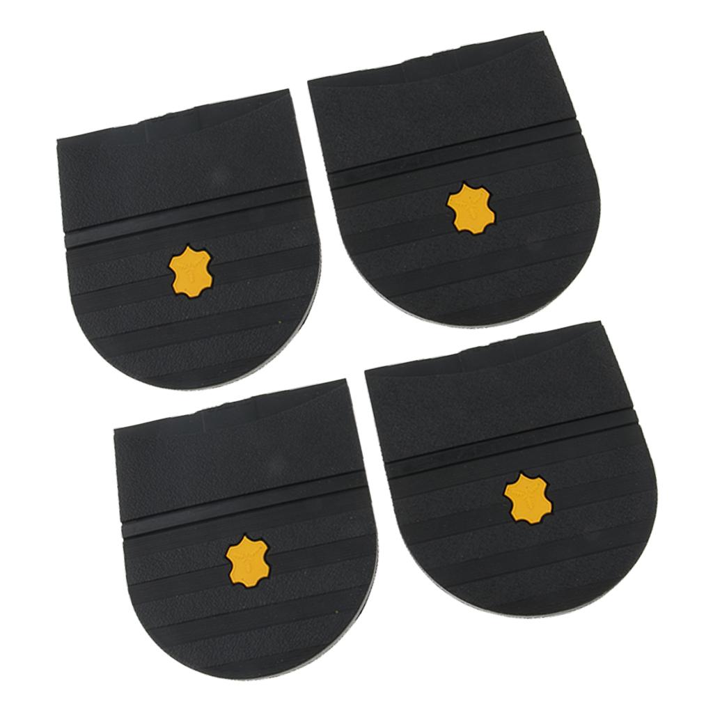 2 Pcs Rubber Glue on heels Shoe Repair Anti Slip Tips Pad Replacement Black