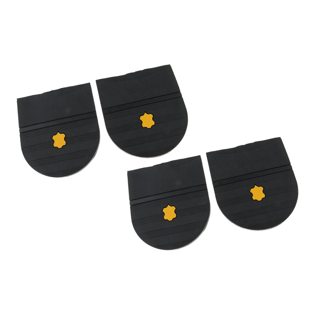 2 Pcs Rubber Glue on heels Shoe Repair Anti Slip Tips Pad Replacement Black