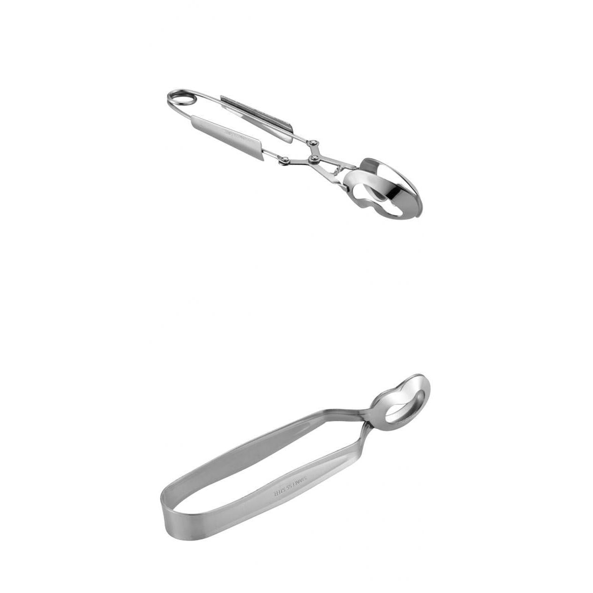 2pcs Escargot Tongs Snail Tongs Stainless Steel Heavy Kitchen Cooking Tool