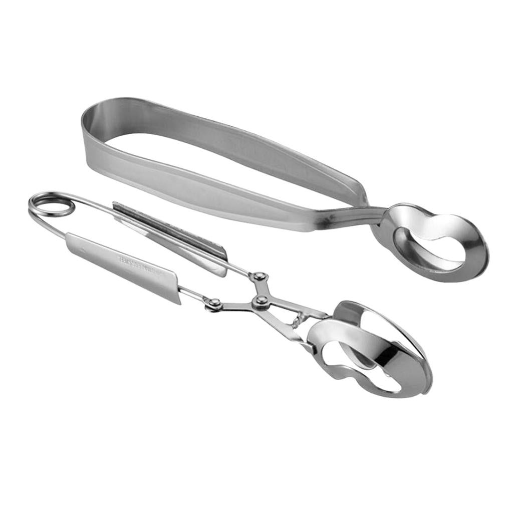 2pcs Escargot Tongs Snail Tongs Stainless Steel Heavy Kitchen Cooking Tool