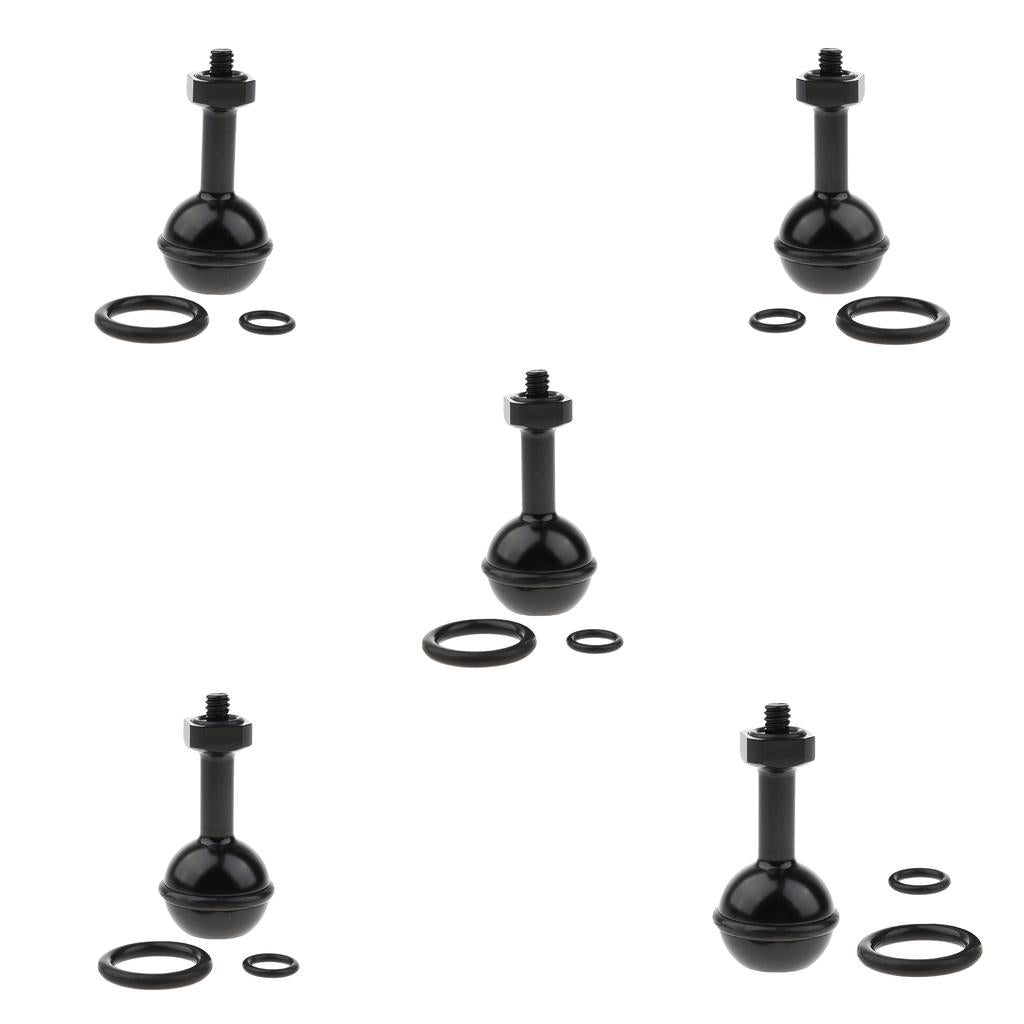 5 Pieces NC Aluminum Alloy Diving Ball Head Mount Bracket for 6/5/4/3