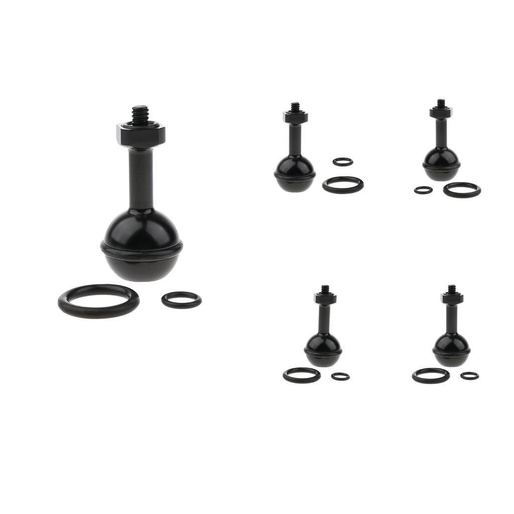 5 Pieces NC Aluminum Alloy Diving Ball Head Mount Bracket for 6/5/4/3