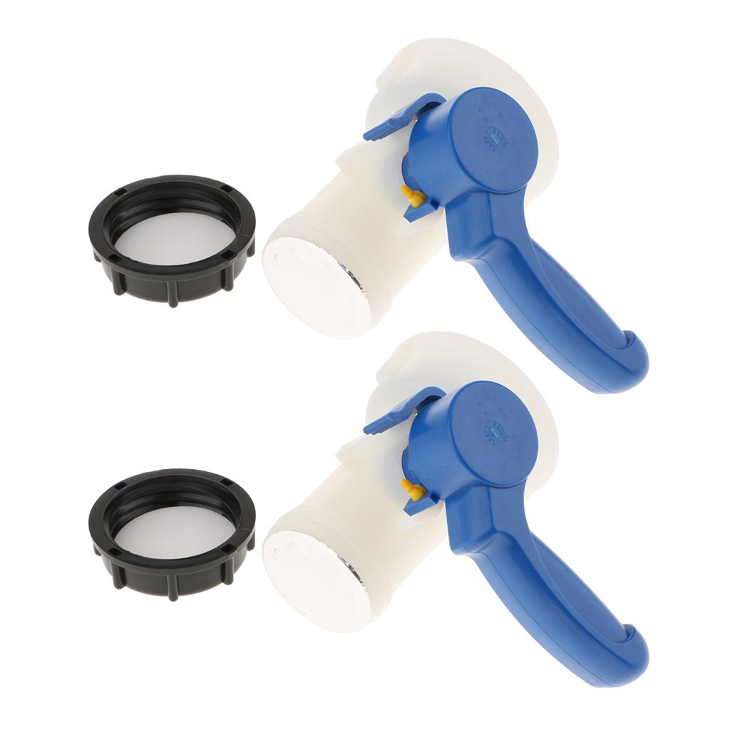 2x 1000L IBC Tank Butterfly Valve Tap Water Adapter 75mm