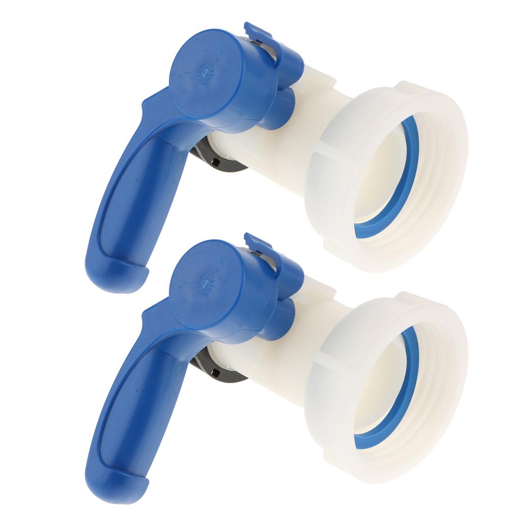 2x 1000L IBC Tank Butterfly Valve Tap Water Adapter 75mm