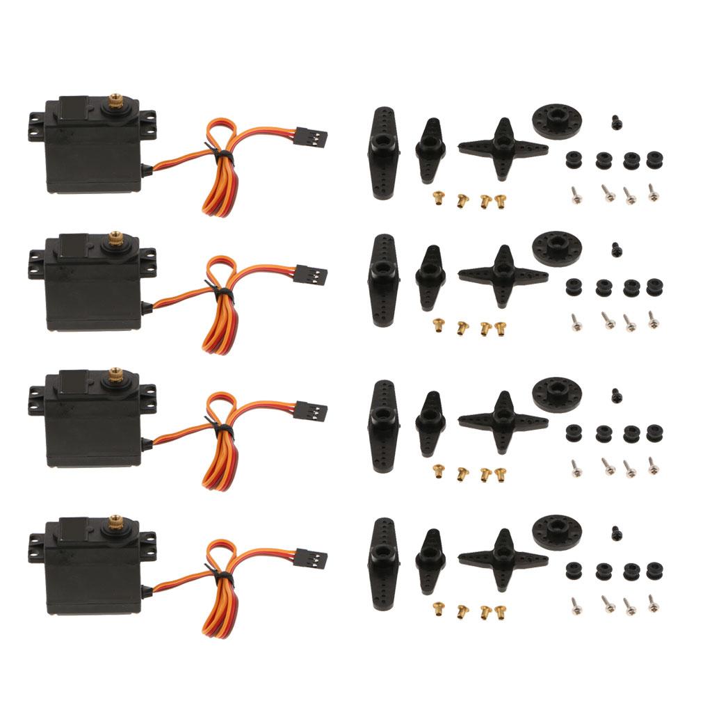 4pcs 15kg High Torque Metal Gears Dedicated Servo Motor For Robot Model Part