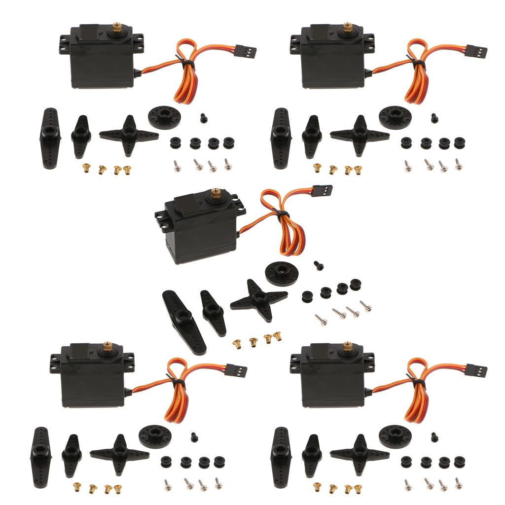 5x 15kg High Torque Metal Gears Dedicated Servo Motor For Robot Model Parts
