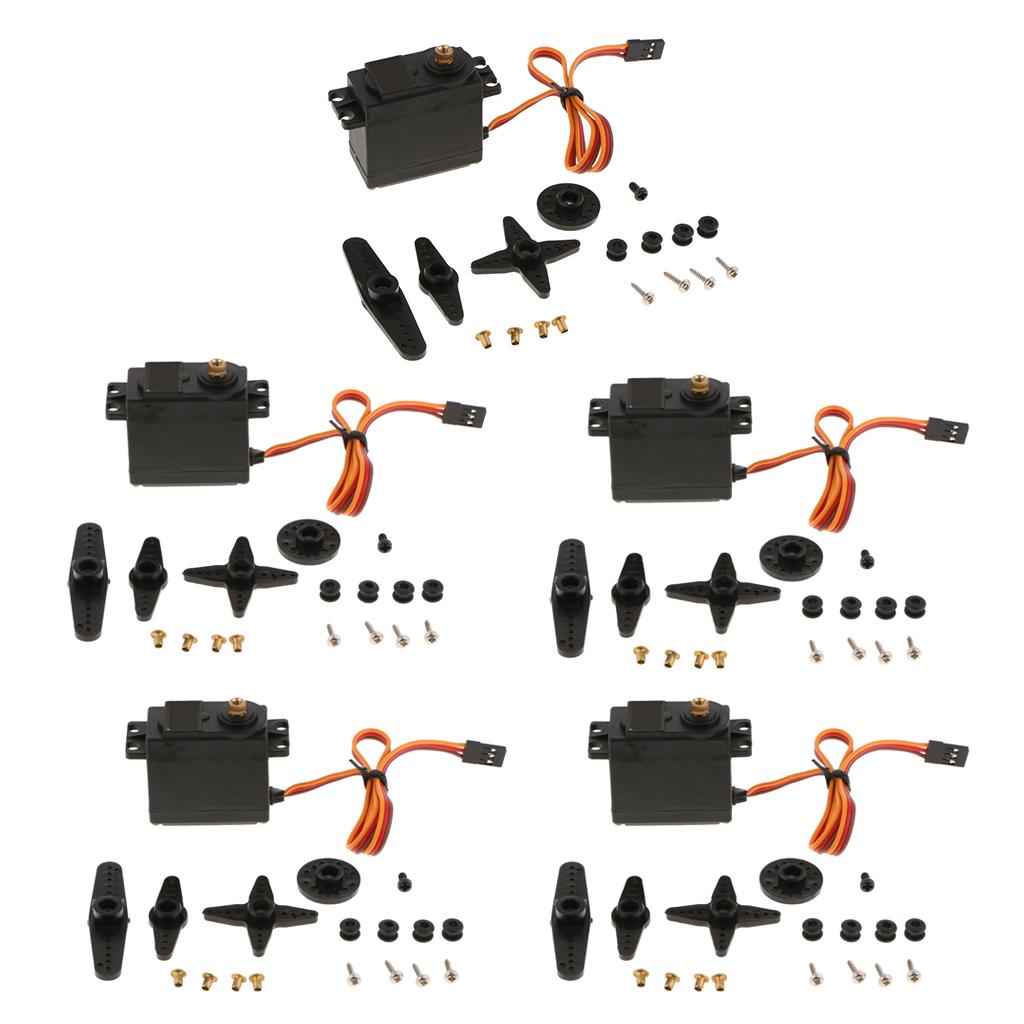 5x 15kg High Torque Metal Gears Dedicated Servo Motor For Robot Model Parts