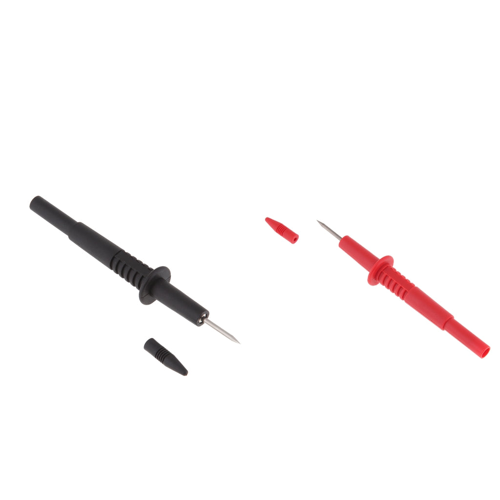 2pcs 2mm Diameter Stainless Steel Banana Plug Test Probe Lead Pin Tip Pen