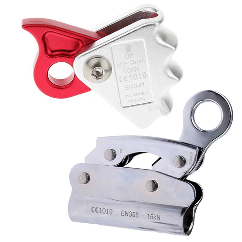2pcs Rock Climbing Mountaineering Rope Grab Protecta Safety Equipment 15KN