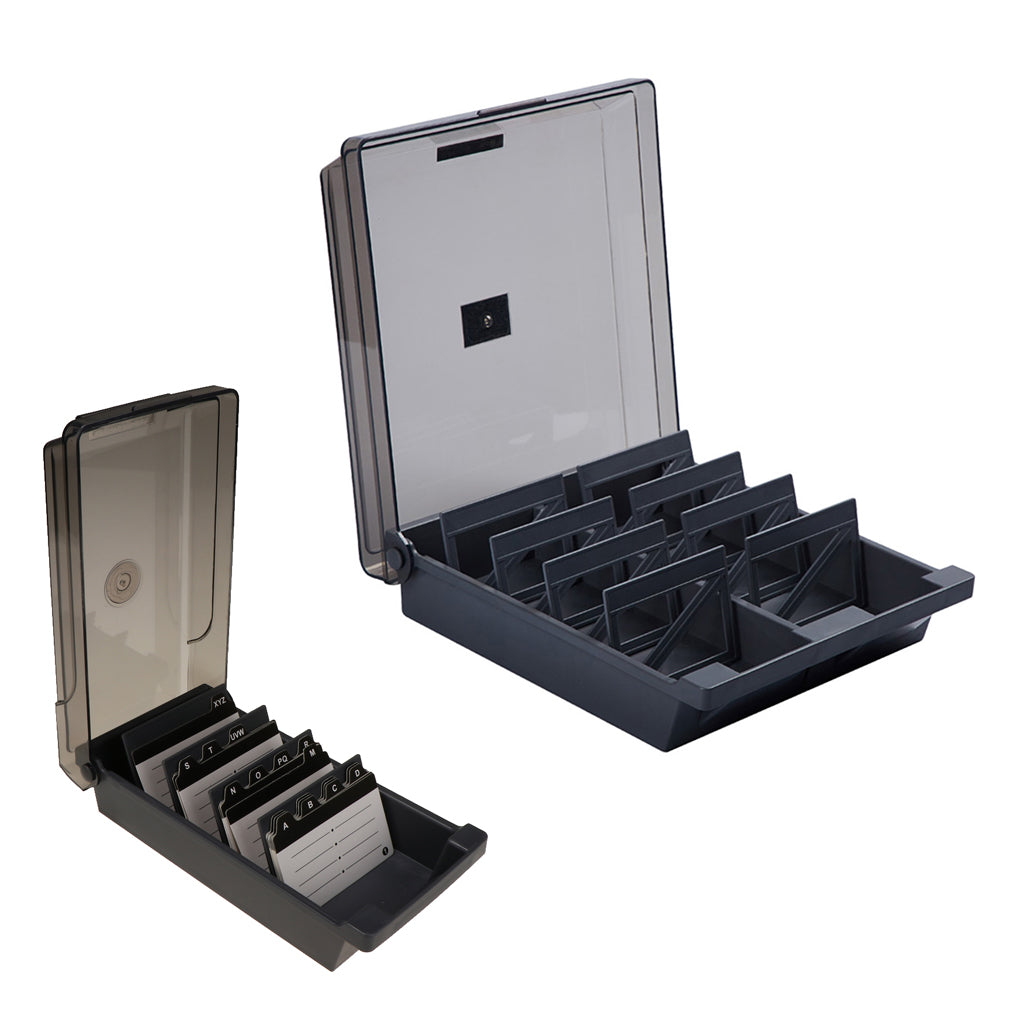 2 Sizes Business Card Holder Box Card Storage Box Organizer Large Capacity