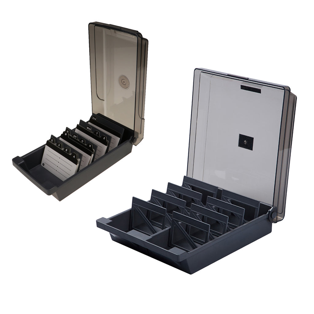 2 Sizes Business Card Holder Box Card Storage Box Organizer Large Capacity